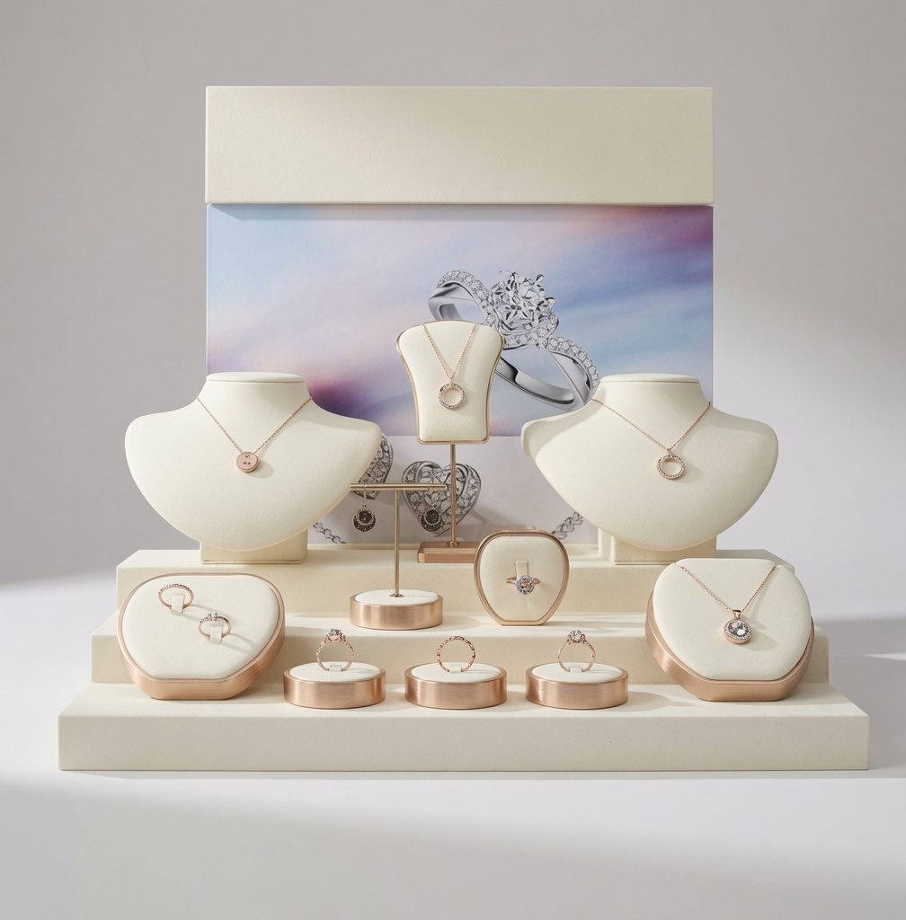 Vertical jewelry display arrangement