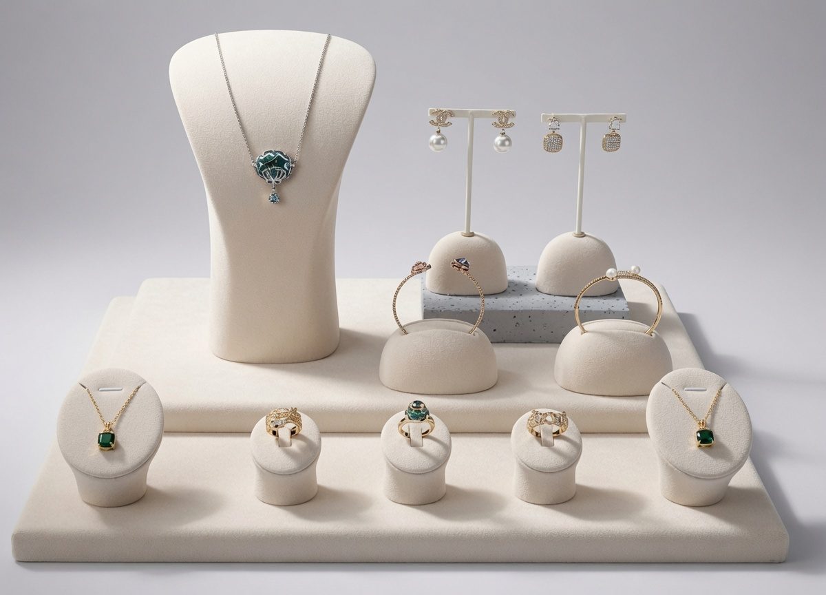 Jewelry display stands and inserts