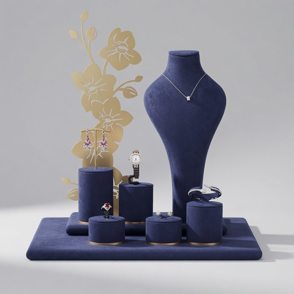 Square jewelry display composition
