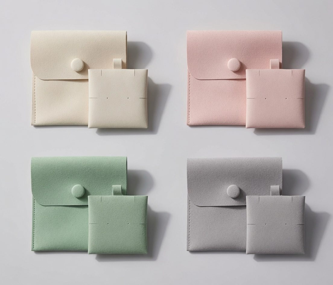 Soft jewelry pouch presentation